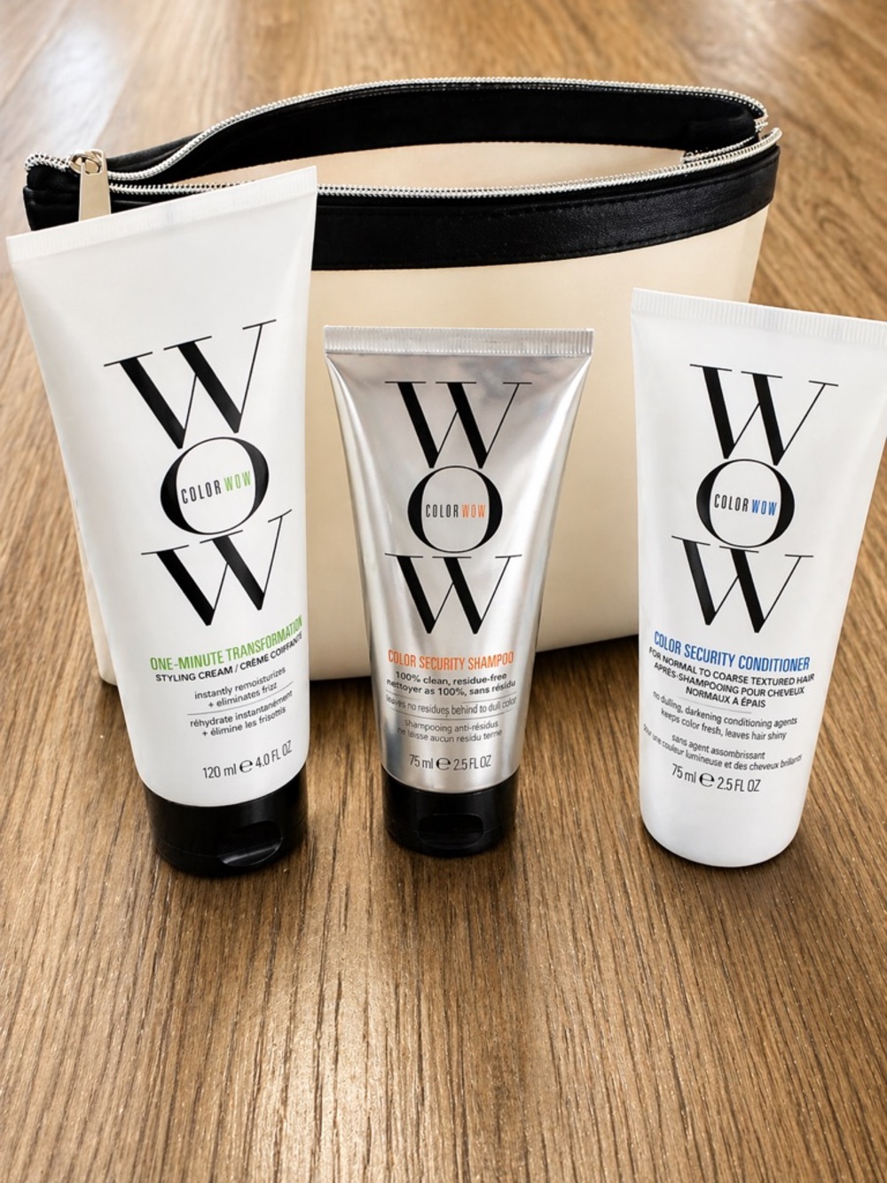 Color Wow Travel Kit Bundle/Shampoo, Conditioner + Full size Styling Cream (NEW)